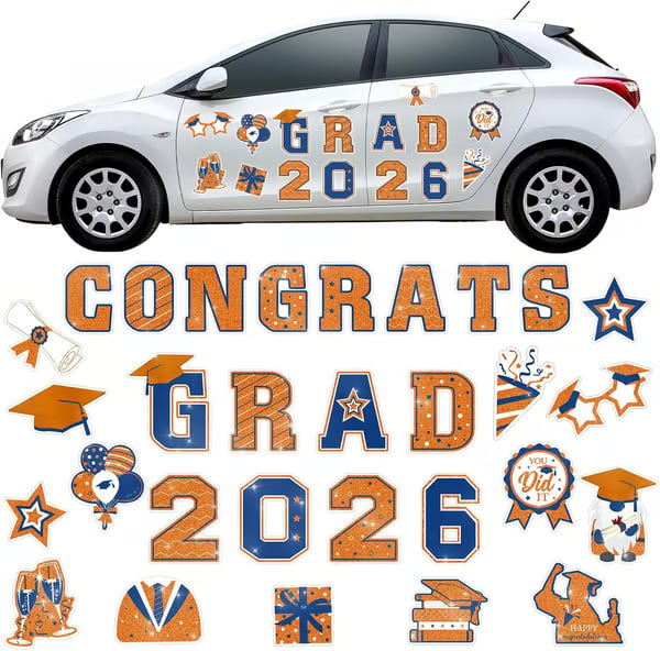 🎓 2026 Grad Car Magnets 🧲 – 30-Piece Set for Celebration Decor (Cars. Fridges & More) 🎁Buy 2 Free Shipping