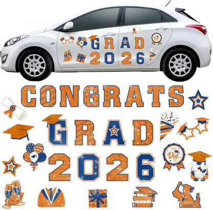 🎓 2026 Grad Car Magnets 🧲 – 30-Piece Set for Celebration Decor (Cars. Fridges & More) 🎁Buy 2 Free Shipping