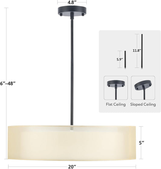 Double Drum Chandelier
