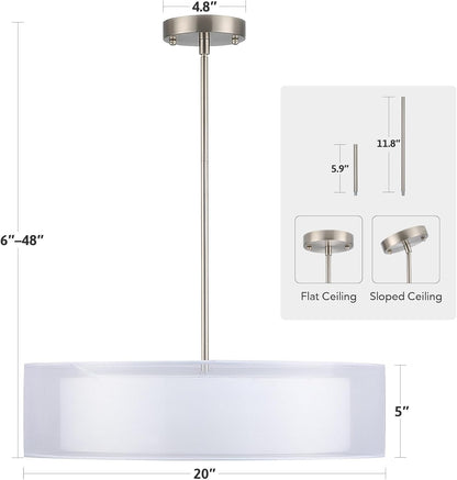 Double Drum Chandelier